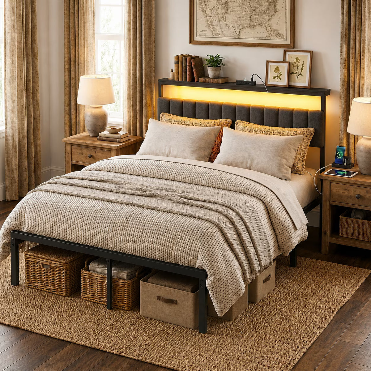 Tulib Queen Size Bed Frame