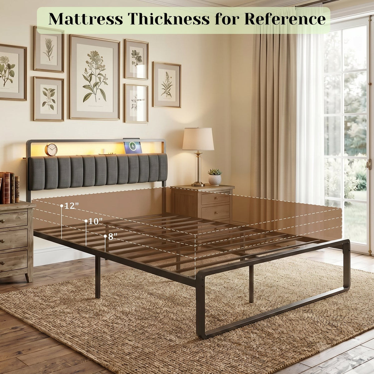 Tulib Full Size Metal Bed Frame