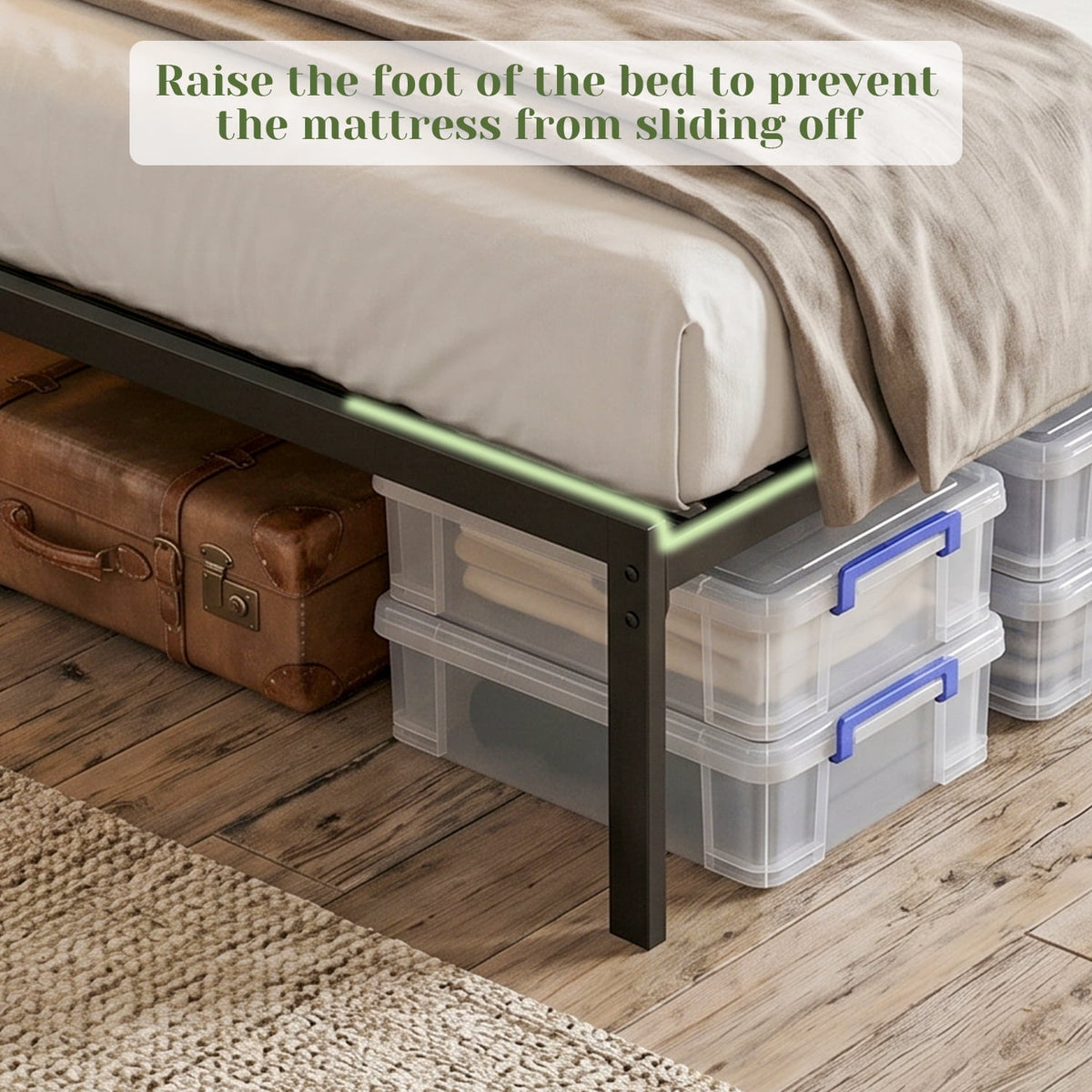 Tulib Twin Bed Frame with Underbed Storage, Upholstered Platform Twin Size Bed Frame, LED Storage Headboard, Charging Station, No Box Spring Needed, 800lbs Capacity, Easy Assembly