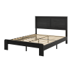 Tulib Queen Wood Bed Frame with Headboard, Farmhouse Platform Bed, Noise-Free, Easy Assembly, No Box Spring Needed, Black
